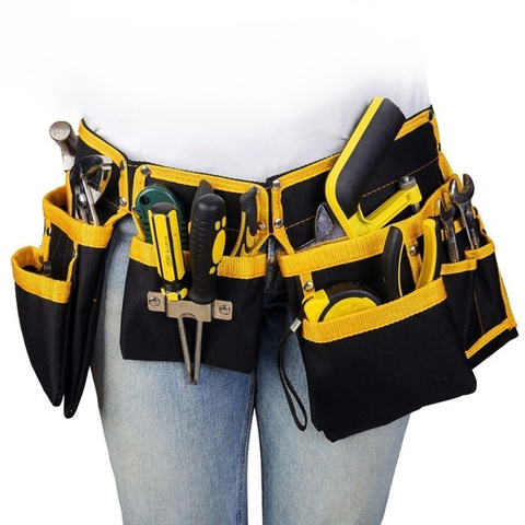 Bolsa de tela Oxford para herramientas de electricista, multifuncional, bolsa de cintura, organizador de soporte de almacenamiento de cinturón ► Foto 1/6