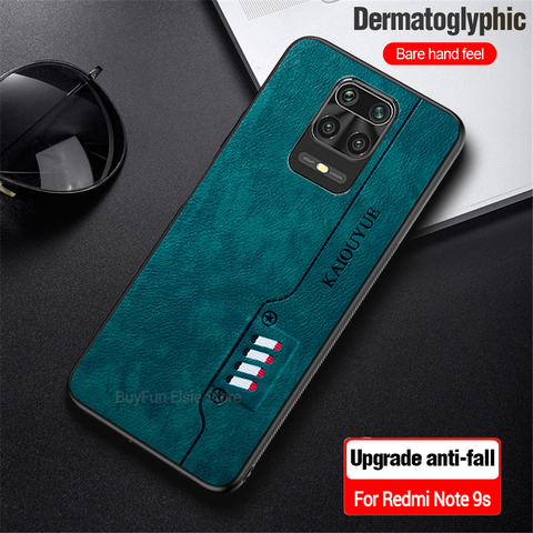 Funda con textura de cuero para xiaomi redmi note 9s, protector de piel para redmi note 9s 9 pro max 9pro max note9s ► Foto 1/6