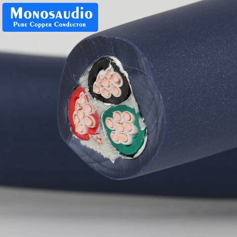 Monosaudio-cable de alimentación de cobre puro, cable de alimentación principal de CA, cable de interconexión de Powerflux, cable de alimentación de aislamiento, P902 99.998% ► Foto 1/6