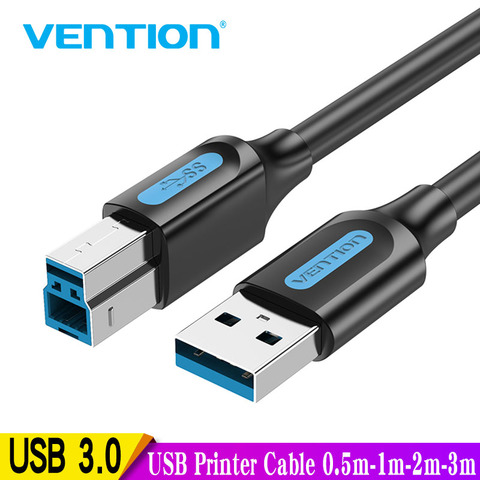Vention USB Cable USB para impresora 3,0 tipo A macho A B Cable macho para Canon Epson HP ZJiang etiqueta impresora DAC de impresora USB 0,5 M-1m 3m ► Foto 1/6