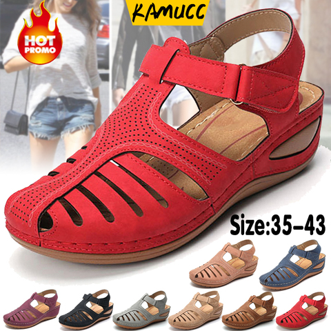 Sandalias ortopédicas Premium para mujer, Corrector de juanete, Sandalias para caminar con plataforma, zapatos de playa de mujer, Sandalias de arena con cuña ► Foto 1/6