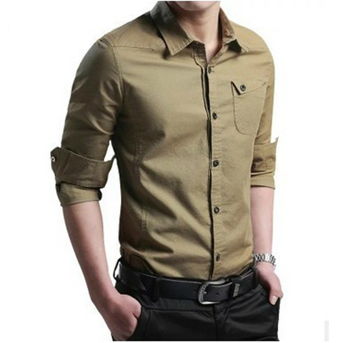 Camisetas tácticas de camuflaje para hombre, camisa de combate verde del ejército, algodón, militar, ropa de caza, Top ► Foto 1/6