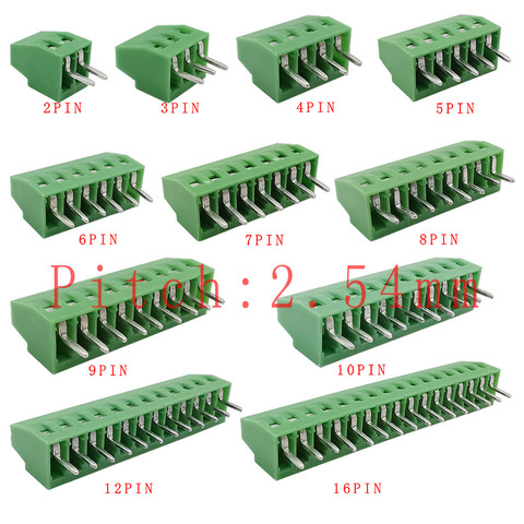 Bloques de terminales de tornillo PCB de paso de 2,54mm/0,1 