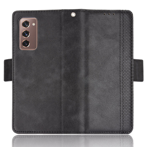 Para Samsung Galaxy plegado Z 2 Cartera Flip caso de cuero de estilo imán cubierta de la bolsa del teléfono para Samsung Galaxy Z Fold2 5G con foto marco ► Foto 1/6