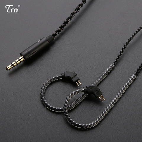 3,5mm a 2pin 0,75mm 0,78mm Chapado en plata Cable de auriculares MMCX auriculares con micrófono/No Mic Cable desmontable ► Foto 1/6