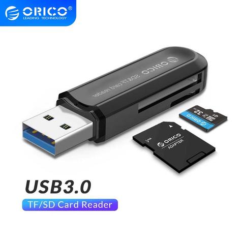 ORICO USB de alta calidad 3,0 en 1 Multi lector de tarjeta de memoria SD y tarjetas TF-Negro ► Foto 1/6
