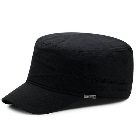 Gorra de ejército plana y delgada para hombre, gorros deportivos de secado rápido, de talla grande, de 56 a 60cm y 60 a 66cm, para verano ► Foto 1/6