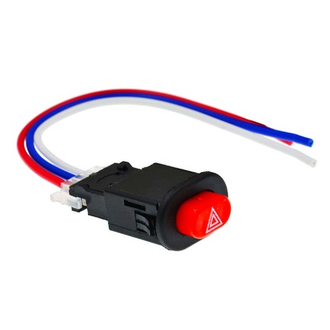 Interruptor intermitente doble para coche eléctrico y motocicleta, interruptor de advertencia modificado con botón rojo y cable de 11cm, nuevo ► Foto 1/6
