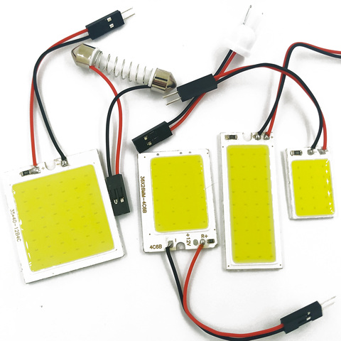 Lámpara de lectura Interior de coche, luz de techo, adorno para vehículo, Panel, T10 W5w Cob 24SMD 36SMD 48SMD ► Foto 1/6