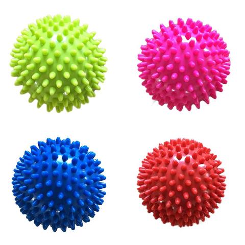 Pelota de rodillo de muselle de PVC para mujer, Bola de erizo colorida para Fitness, para masaje de pies y manos espinales, BOLA DE Yoga muscular, 7,5 CM ► Foto 1/6