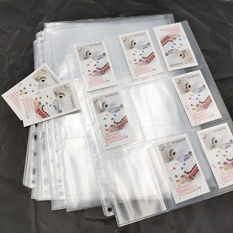 Álbum de colección de tarjetas de bolsillo, reemplazo de página interior, carpeta de álbum transparente, Página de almacenamiento, 10 Uds., 180 ► Foto 1/6