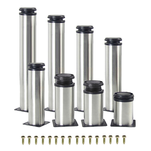 Patas ajustables para muebles, 1 Uds., 5CM-35CM, patas para mueble de acero inoxidable, patas para mueble de acero, mesa, sofá, pie de cama, patas para muebles ► Foto 1/6