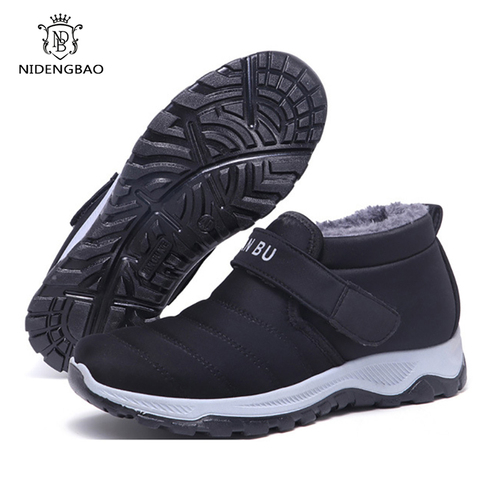 Botas de nieve ligeras para hombre, zapatos cálidos e impermeables, informales, para caminar al aire libre, para invierno ► Foto 1/6