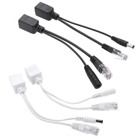 De Cable POE pasivo de potencia sobre Ethernet RJ45 Cable adaptador inyector divisor POE KIT de módulo de fuente de alimentación 12 v 48v para cámara IP ► Foto 1/5