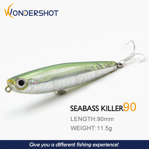 Wondershot-Cebo para pesca D02 Sparrow, el mejor señuelo duro para pesca de superficie, cebo flotante, 90mm, 11.5g, artificial ► Foto 1/6