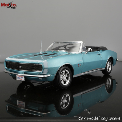 Maisto-coche clásico Retro de aleación modelo Chevrolet Camaro SS 1967, modelo de coche, decoración, regalo de colección, 1:18, 396 ► Foto 1/6