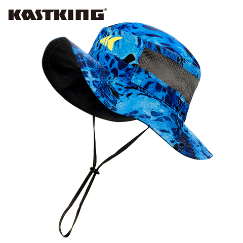 KastKing-Sombrero de pesca con protección solar, gorra de pesca transpirable, sombrero para deportes al exterior, con correa de barbilla ajustable ► Foto 1/6