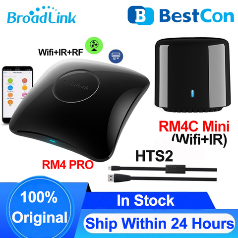 Broadlink-Sensor de temperatura y humedad RM4 PRO BestCon RM4C Mini, inteligente, Wifi en casa, IR RF, mando a distancia Universal, Sensor de temperatura y humedad HTS2 ► Foto 1/6