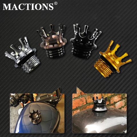 Mactions-Tapón de tanque de combustible con ventilación, tapón de Gas para Harley Sportster XL 883 1200, Touring Road King, Dyna Softail, personalizado ► Foto 1/6