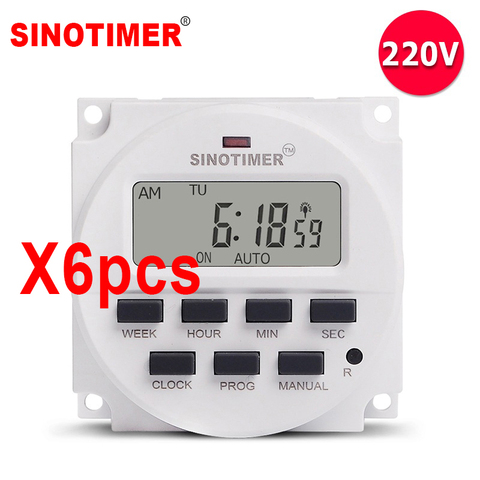 Fuente de alimentación TM618sN, temporizador diario de iluminación Digital programable, semanal, 6V, 12V, 110V, 220V, 7 días, 1 segundo intervalo ► Foto 1/2