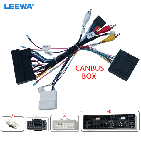 LEEWA estéreo de coche 16Pin arnés de cableado de energía Canbus apoyo USB Original para Hyundai Elantra/SantaFe/IX45/K3/Sportage/Sorento ► Foto 1/6