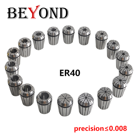 BEYOND ER40-Pinza de tubo de alta precisión para soporte de cortadora de fresado, 1-32mm, barril de mandril de máquina de grabado, Taiwán, 0.008 ► Foto 1/4