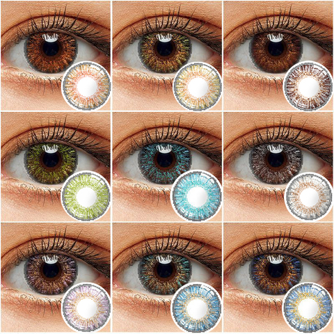 Lentillas de colores para ojos, lentillas de contacto de 3 tonos, lentillas de contacto de Color sin prescripción, lentillas multicolor ► Foto 1/6