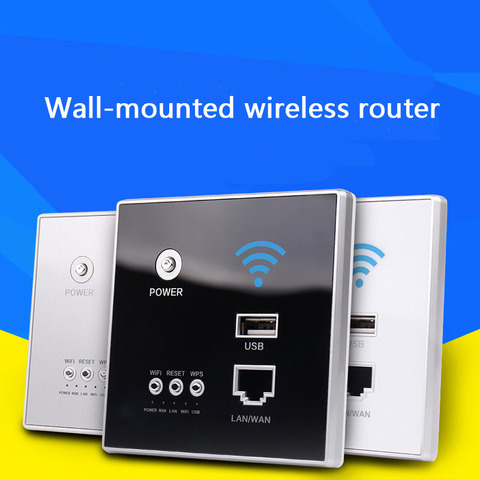 300Mbps 220V potencia AP relé inteligente inalámbrico WIFI repetidor extensor pared incrustado 2,4 Ghz Router Panel usb rj45 socket ► Foto 1/6