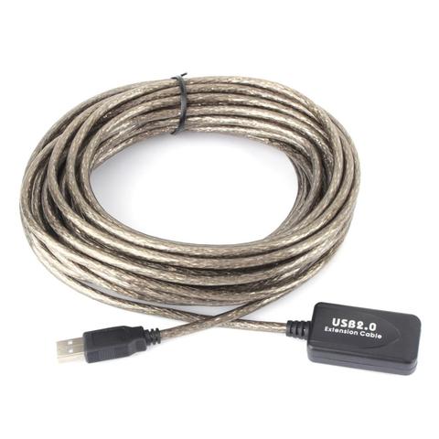 20 M/15 M/10 M/5 M USB 2,0 macho a hembra repetidor activo extensor Cable M/F 480 Mbps transferencia de alta velocidad ► Foto 1/6