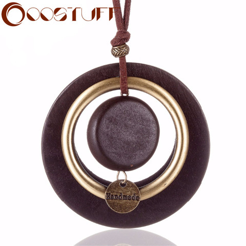vintage woman choker necklace Wholesale Fashion Jewelry Wooden pendant 