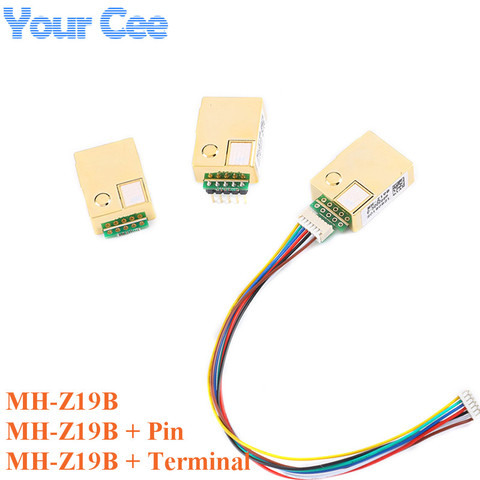 MH-Z19 MH-Z19B NDIR infrarrojos CO2 Módulo de Sensor de infrarrojos para el dióxido de carbono co2 Monitor Sensor de Gas 0-5000ppm Latigo PWM MH Z19B ► Foto 1/6