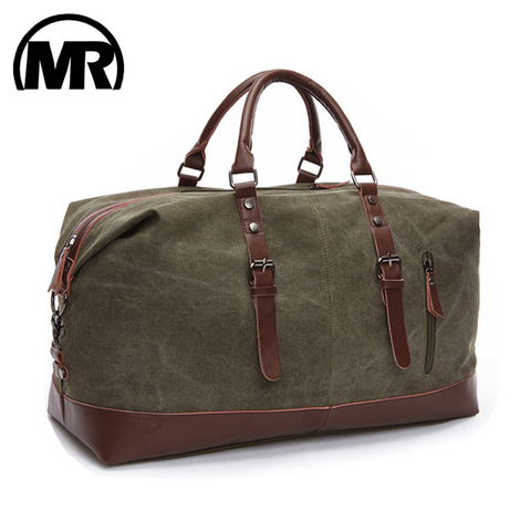 MARKROYAL-Bolso de viaje de lona de cuero, gran capacidad, Vintage, informal, sencillo, Dropshipping ► Foto 1/6