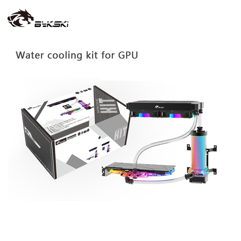 Bykski-Kit de refrigeración líquida para tarjeta GPU, paquete de manguera, Kit de PU suave, radiador de cobre de 240mm, ventilador de 120mm, soporte AURA RGB ► Foto 1/6