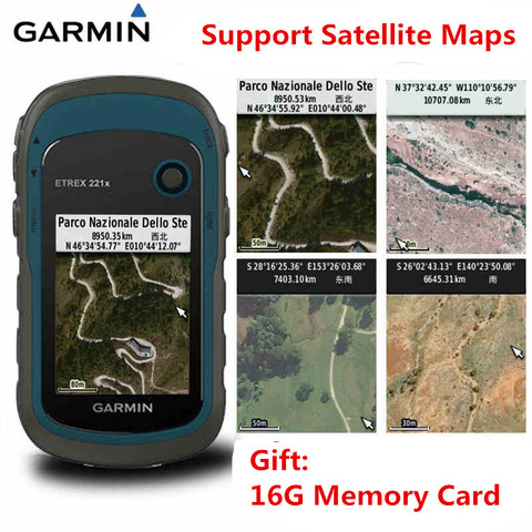 Garmin-navegador GPS portátil para exteriores, 100% Original, eTrex 221X, indicador de posición de coordenadas, medida de Acre, 201x actualizado ► Foto 1/6