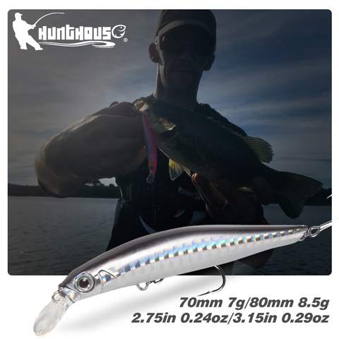 Hunthouse-señuelo de pesca de agua dulce, Wobber, artista, Minnow, señuelo para trucha, cebo duro, Wobbers, Swimbait, gancho japonés Mustad ► Foto 1/6