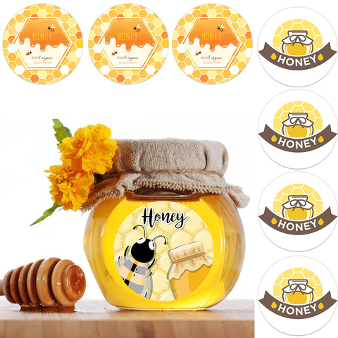 Pegatinas de fiesta de miel de 4,5 CM, papel precioso para Baby Shower, mamá a abeja, regalo de fiesta de cumpleaños para niños, decoración ► Foto 1/6