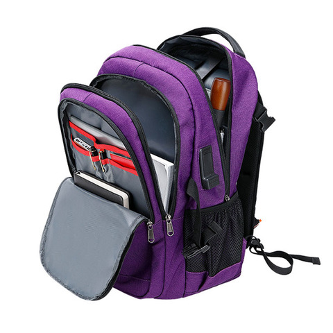 Mochila moderna para ordenador portátil para hombre y mujer, morral escolar con puerto de carga USB, bolsa de viaje de negocios para Notebook de 17 pulgadas ► Foto 1/6