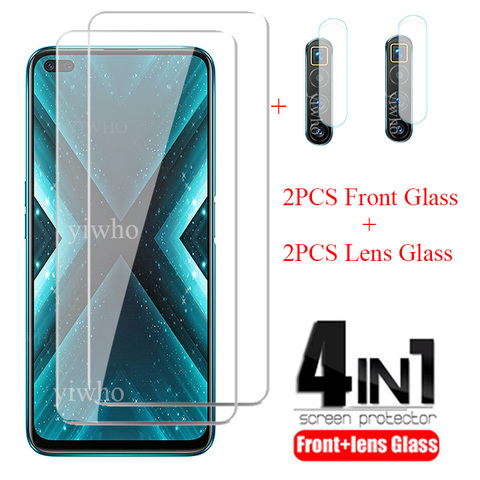 Protector de cristal templado 4 en 1 para OPPO Realme X3 Super Zoom 6pro 5pro 6i Safety 6 5 Pro X 3 SuperZoom X50 ► Foto 1/6