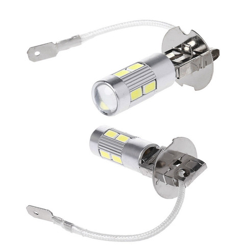 2 unids/set luz del coche H3 LED de alta potencia LED Luz de niebla luz de día bombilla 10SMD 5630 5730 Super brillante LED Auto bombilla #272121 ► Foto 1/6