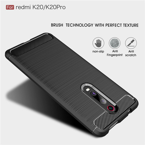 Funda de fibra de carbono a prueba de golpes para Xiaomi Redmi K20 Pro, funda de silicona suave para Mi9T Mi 9T Pro ► Foto 1/6