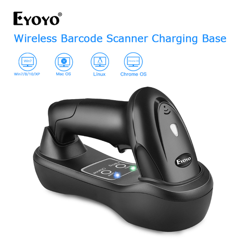 Eyoyo-escáner de código de barras EY-6900D 1D, lector de código de barras inalámbrico de mano, receptor de cuna USB, Base de carga, escaneo portátil ► Foto 1/6