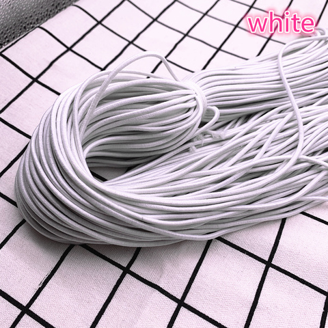 Nuevo 5 yardas 1,5mm 2mm 2,5mm blanco de alta elástico redondo banda elástica banda de goma elástica cordón para fabricación de joyería Diy Accesorios ► Foto 1/3