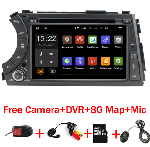 DVD Android 10 de coche para Ssangyong Kyron Actyon, accesorio de 7 pulgadas, 2 din, con GPS, 4G, Wifi, Bluetooth, soporte para dvr, OBD, cuádruple núcleo, 1024x 600, de origen ruso, disponible ► Foto 1/6