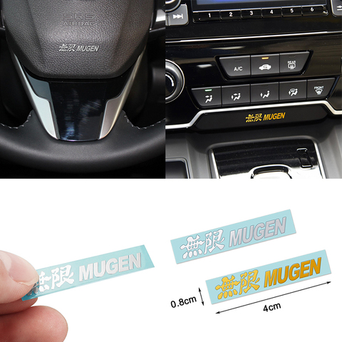 Para Honda Mugen Power acuerdo CRV Hrv Jazz accesorios de coche de aleación de aluminio emblema Mugen pegatinas placa Decoración Estilo de coche calcomanías ► Foto 1/6