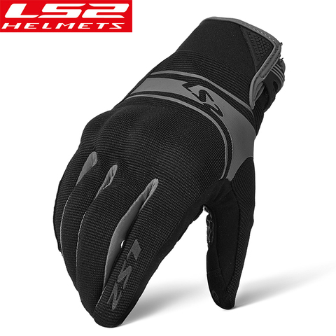 LS2-guantes de motociclismo para hombre y mujer, transpirables, con pantalla táctil ► Foto 1/3