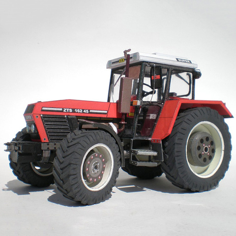 Zetor 162 45 Tractor 1:32 checo corte Mini 3D papel modelo manualidades hágalo usted mismo adulto artesanal juguetes ZX-024 ► Foto 1/6