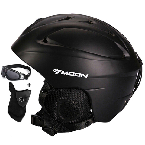 MOON-casco de esquí moldeado integralmente, gran oferta, para adulto y niño, casco de nieve, seguridad, monopatín, esquí, Snowboard ► Foto 1/6