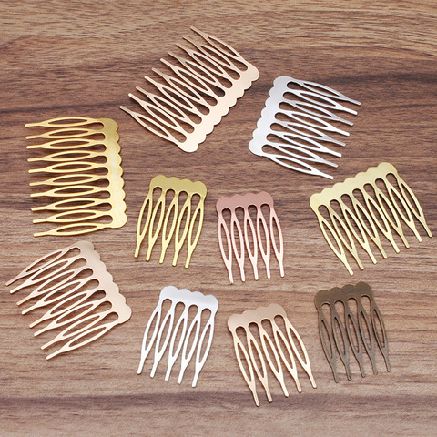 Peine de Metal para cabello con dientes de 5/10, pinzas para el pelo de tono bronce, horquillas de pinza, accesorios y componentes de joyería DIY, suministros para el cabello de boda ► Foto 1/6