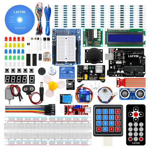 LAFVIN-Kit de iniciación para UNO, para Arduino, UNO R3, con Tutorial ► Foto 1/6