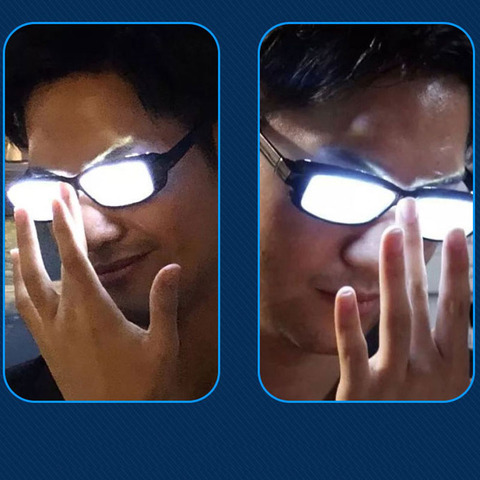 Gafas de luz LED brillante de Anime japonés, accesorios divertidos para fiesta en línea, Cosplay, YouTube, Insgram, utilería de espectáculo en línea ► Foto 1/6